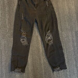 Distressed Black Jeans